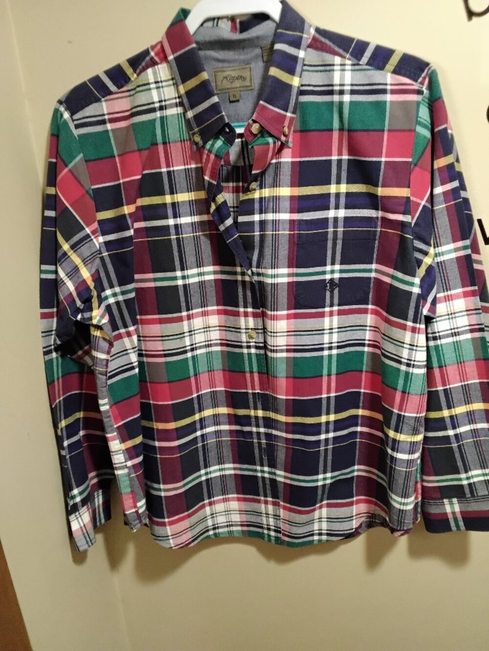 Roper Women's XL Western Button-Down Shirt Multi-Color Plaid Long-Sleeve EUC